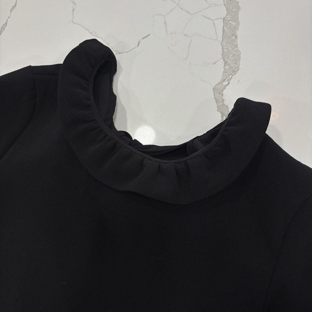 Pomander Place Dress Size Small Black Tuckernuck Ruffle Collar Bow Mini Cocktail - Picture 7 of 10